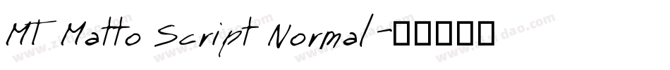 MT Matto Script Normal字体转换